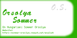orsolya sommer business card